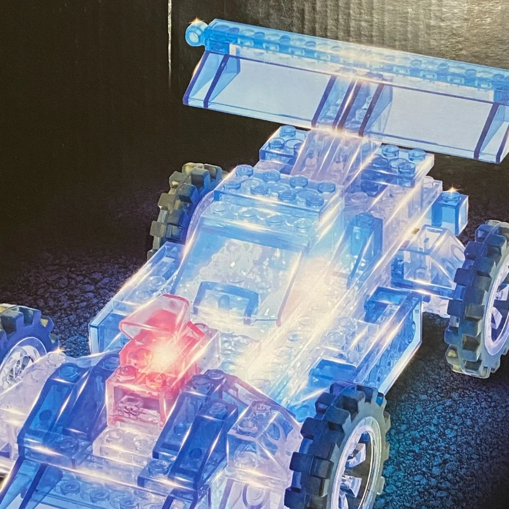 Race Car 8-in-1 Building Set Laser Pegs LED Lights Imagination Racing Kit